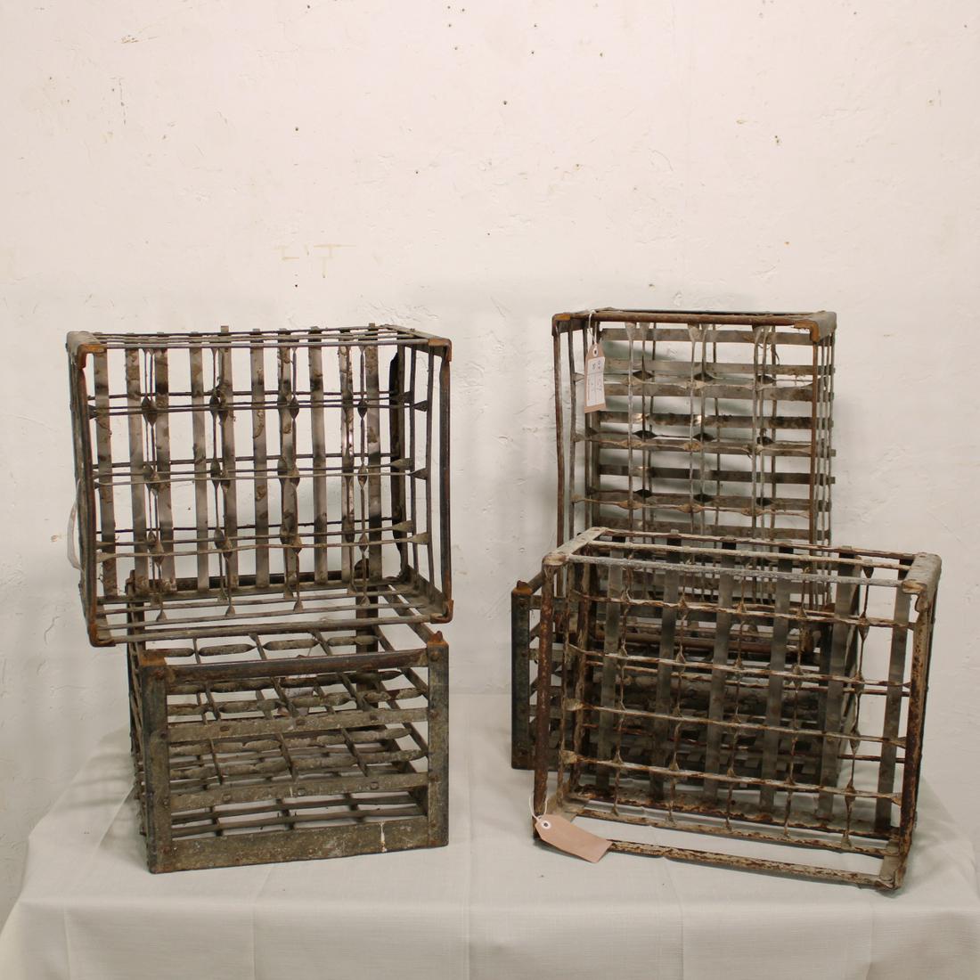 5 Vintage Metal Milk Bottle Crates (1 of 3)