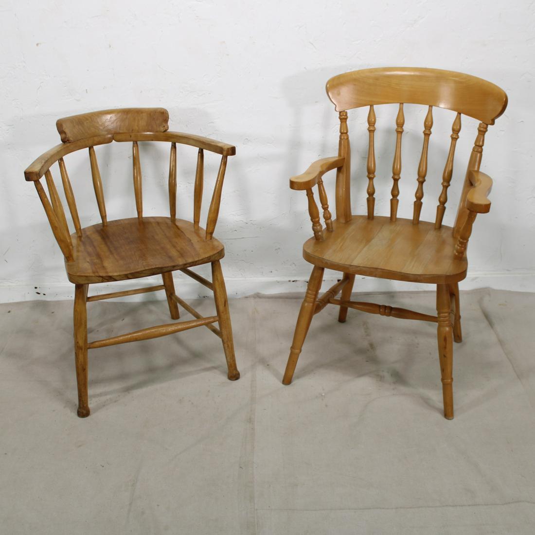 2 English Pine Arm Chairs (1 of 3)