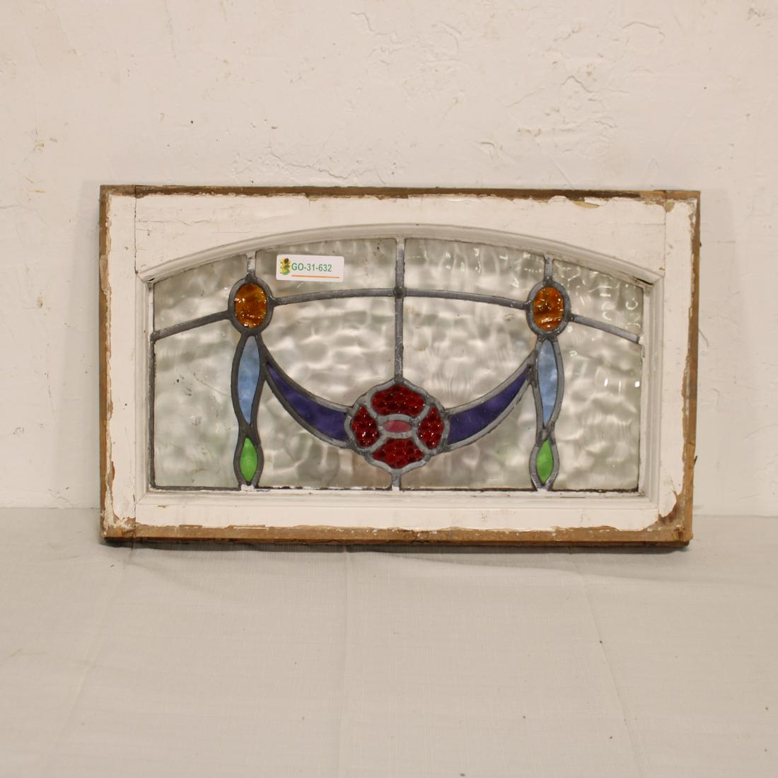 English Stained Glass Window - Ribbon/Flower (1 of 3)