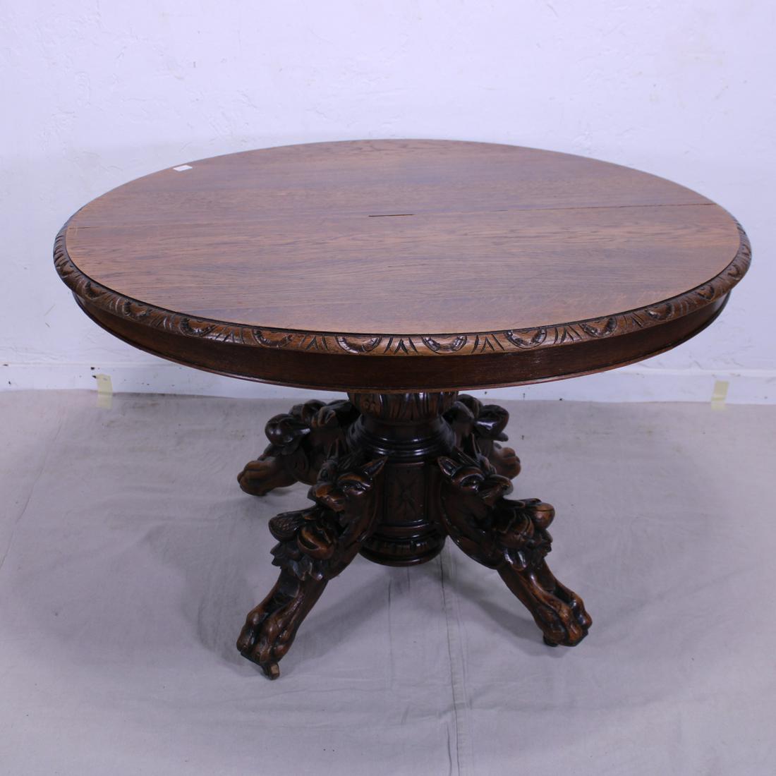 Louis XIII Style French Table With Heavily Carved Feet (1 of 6)