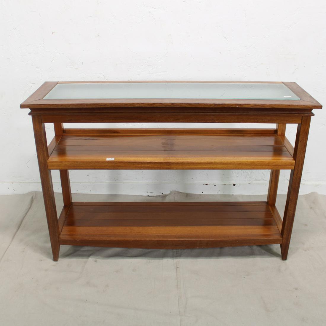 Hall Table with Frosted Glass Top From Europe (1 of 4)