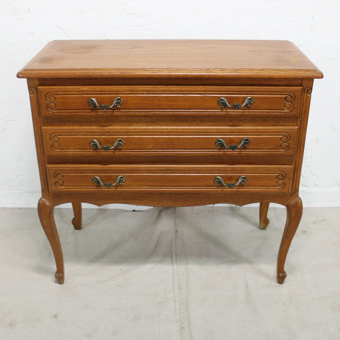 Three Drawer Country French Chest in Light Oak (1 of 5)