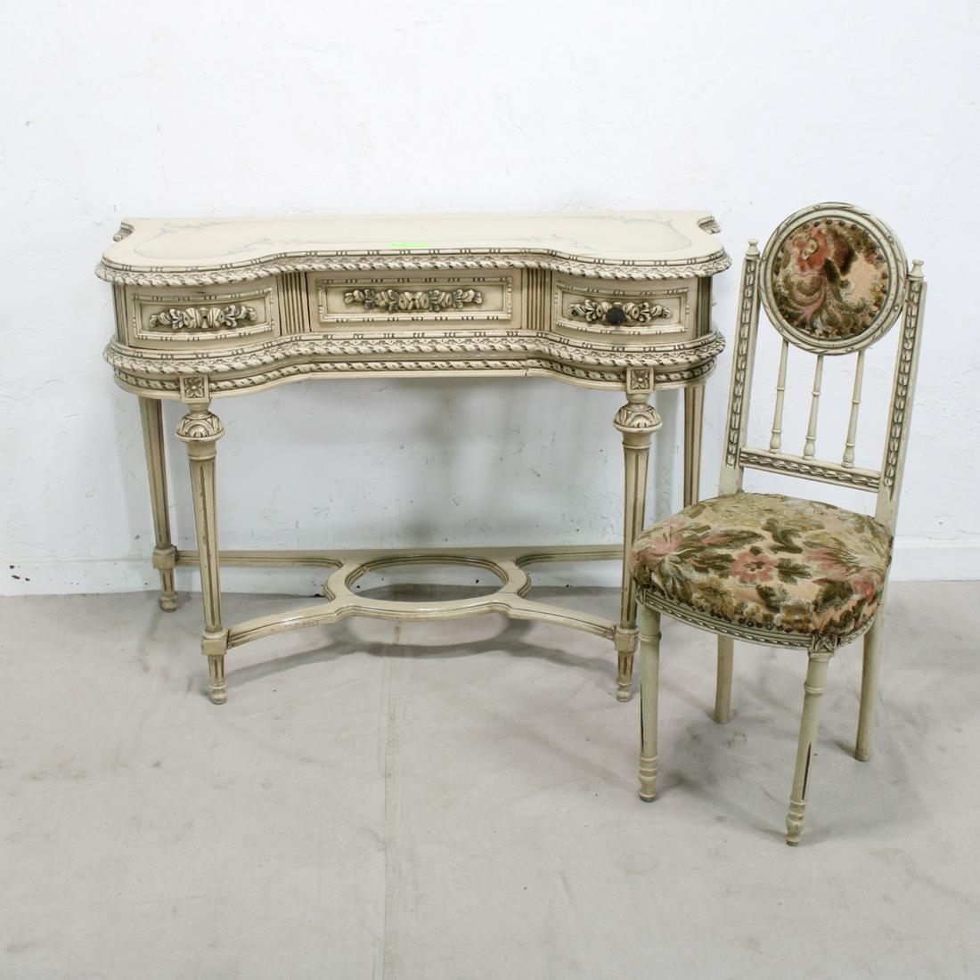 Carved Vanity Table & Chair (1 of 5)