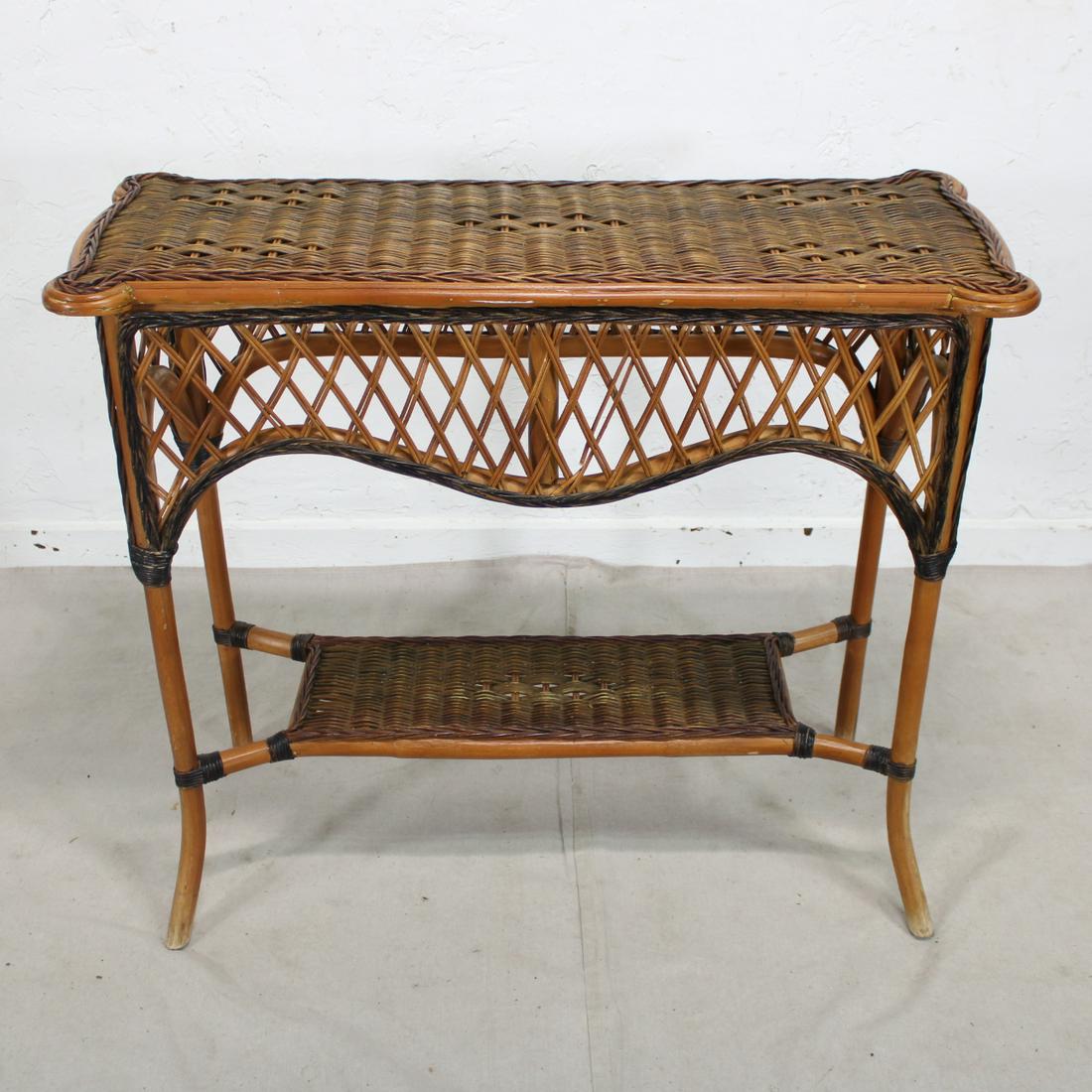 Wicker Console Table (1 of 4)