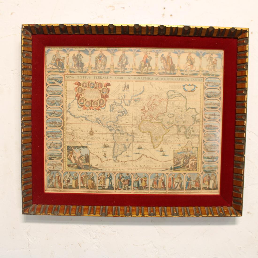 Framed Print of World Map (1 of 3)