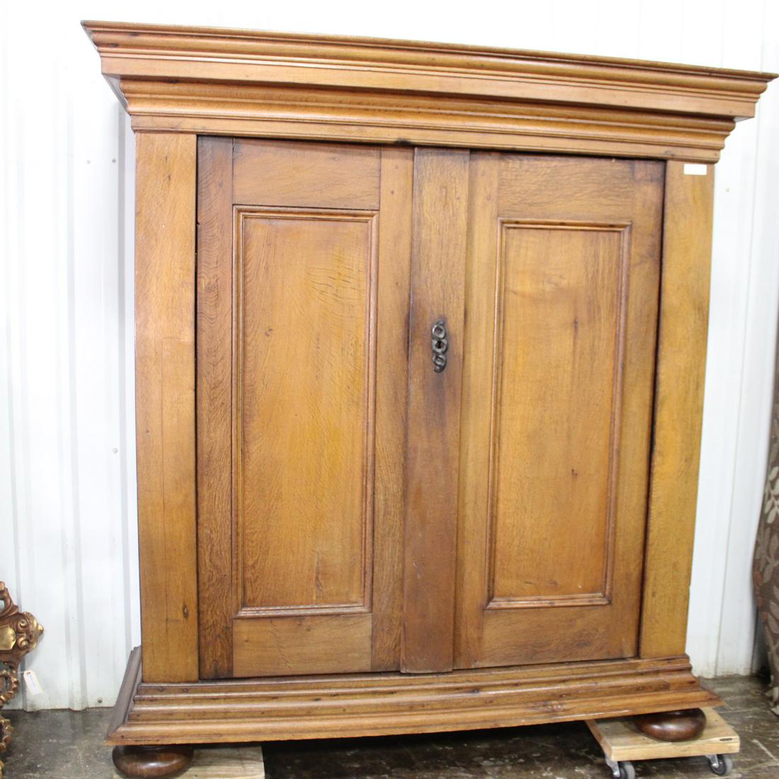 Large Oak Double Door Cabinet (1 of 8)