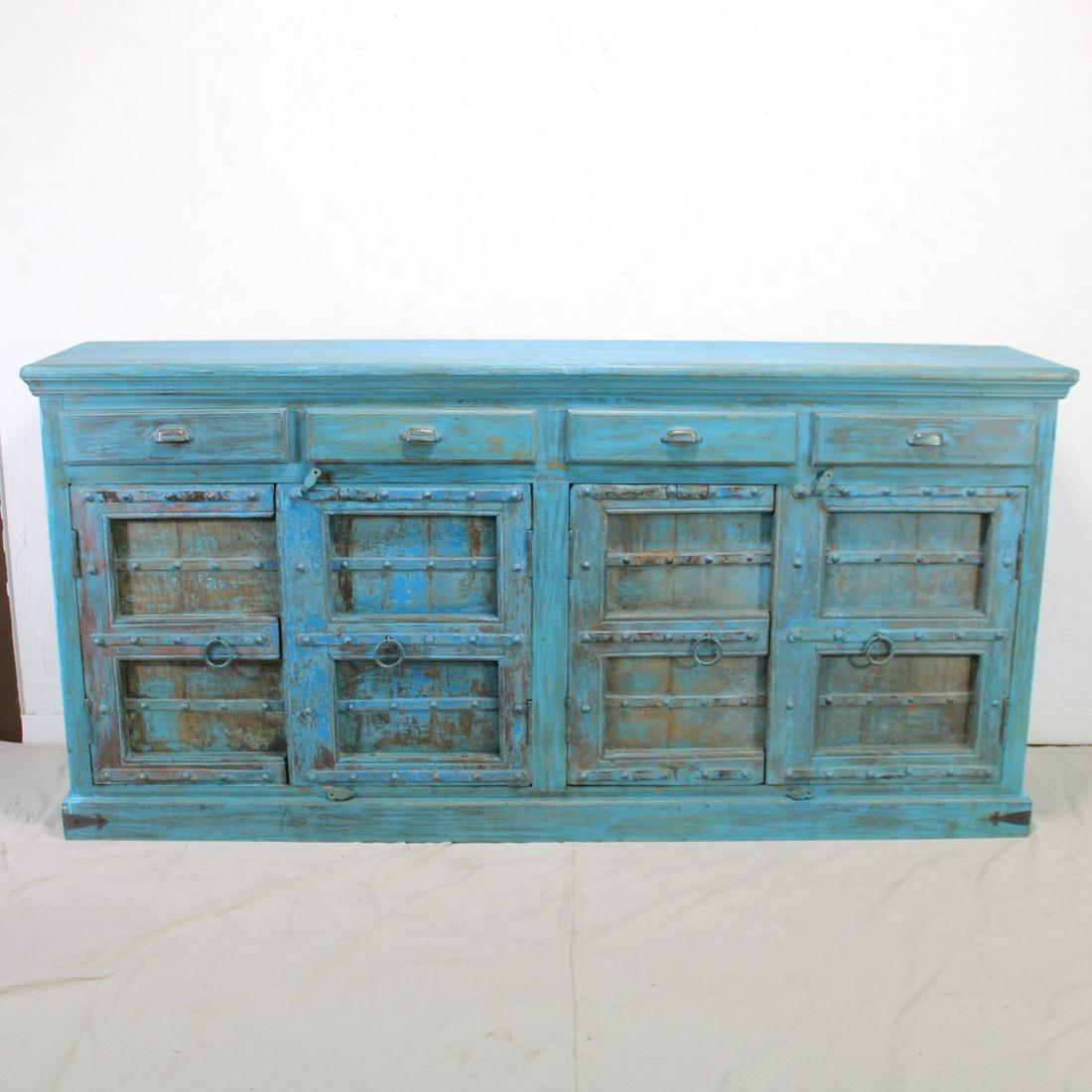 Large Blue Sideboard with Vintage Doors (1 of 4)