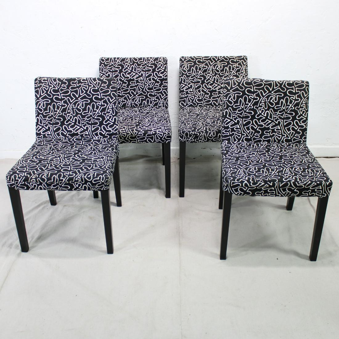 Set of Four Upholstered Low Back Chairs (1 of 3)