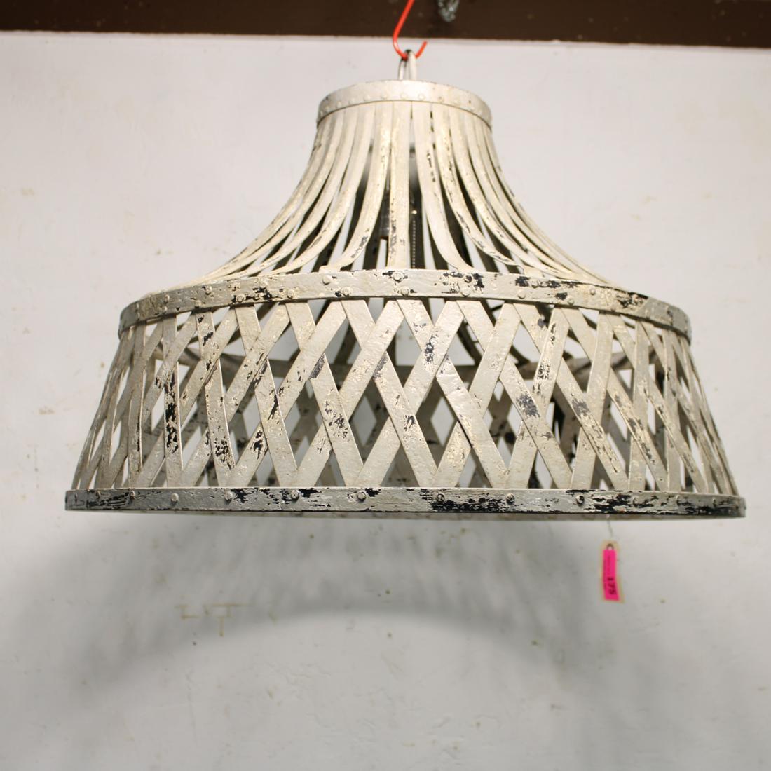 Large Metal Basket Chandelier (1 of 2)