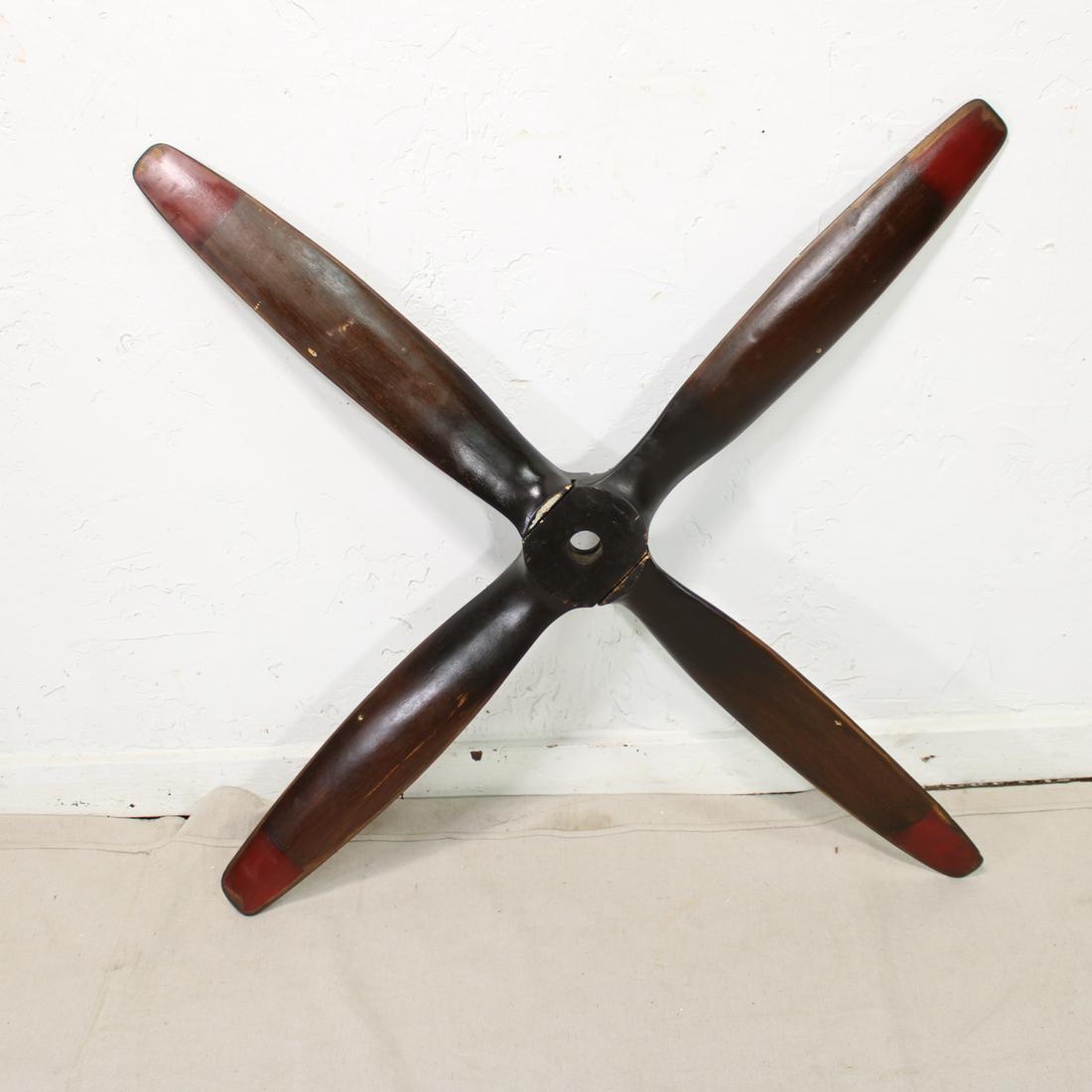 4 Blade Wood Vintage Airplane Propeller (1 of 5)