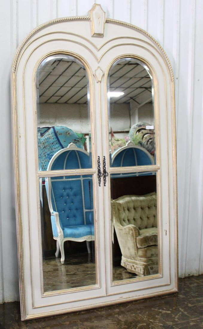 Large White Chalk Paint "Architectural Window" Mirror (1 of 3)