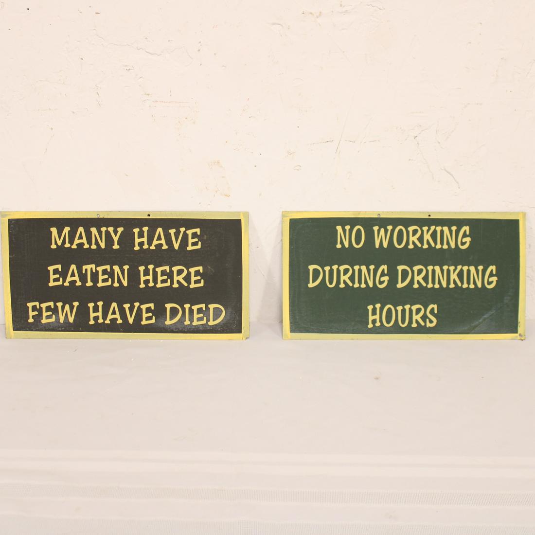 2 Small Metal Signs (1 of 3)