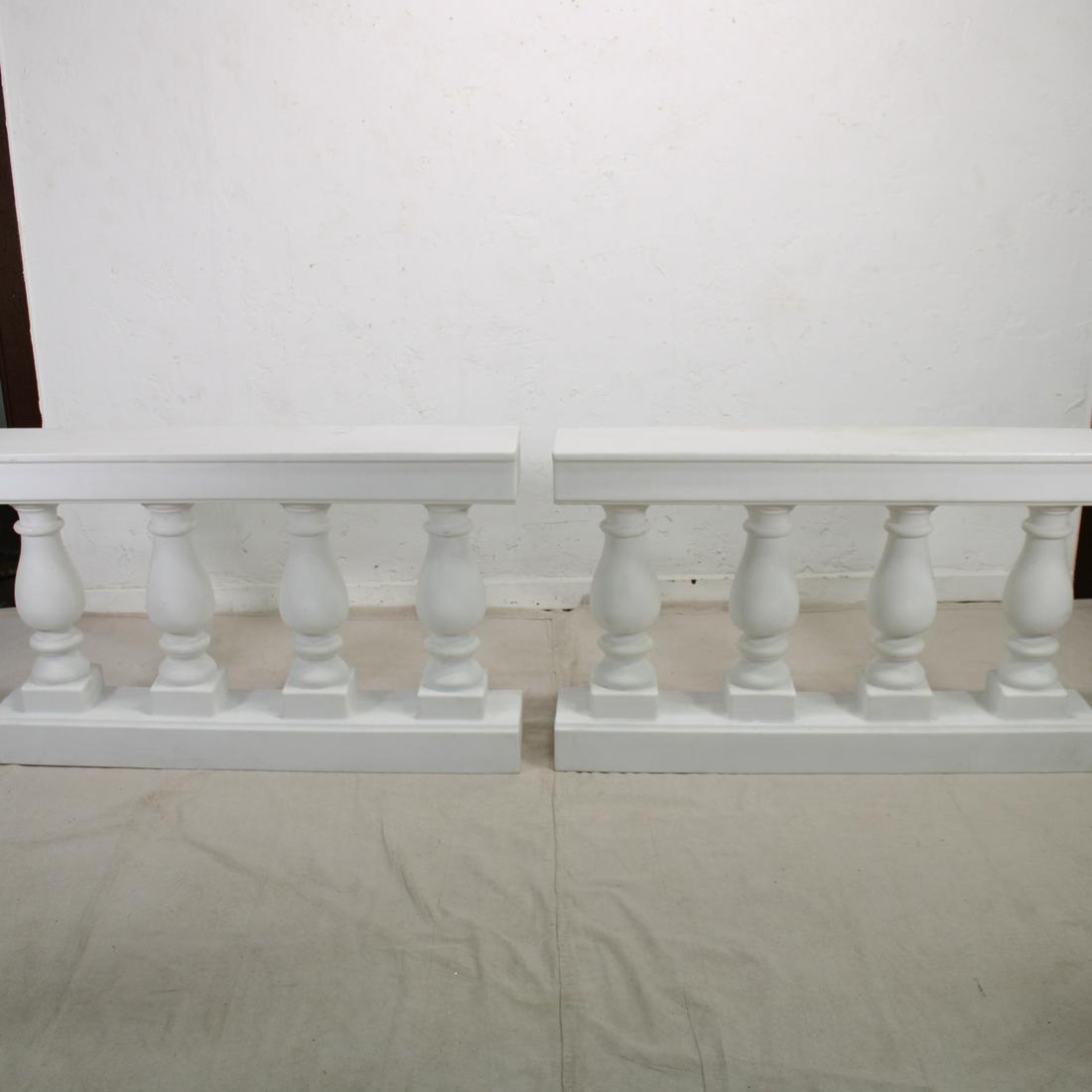 2 White Plastic Decorative Railings (1 of 3)