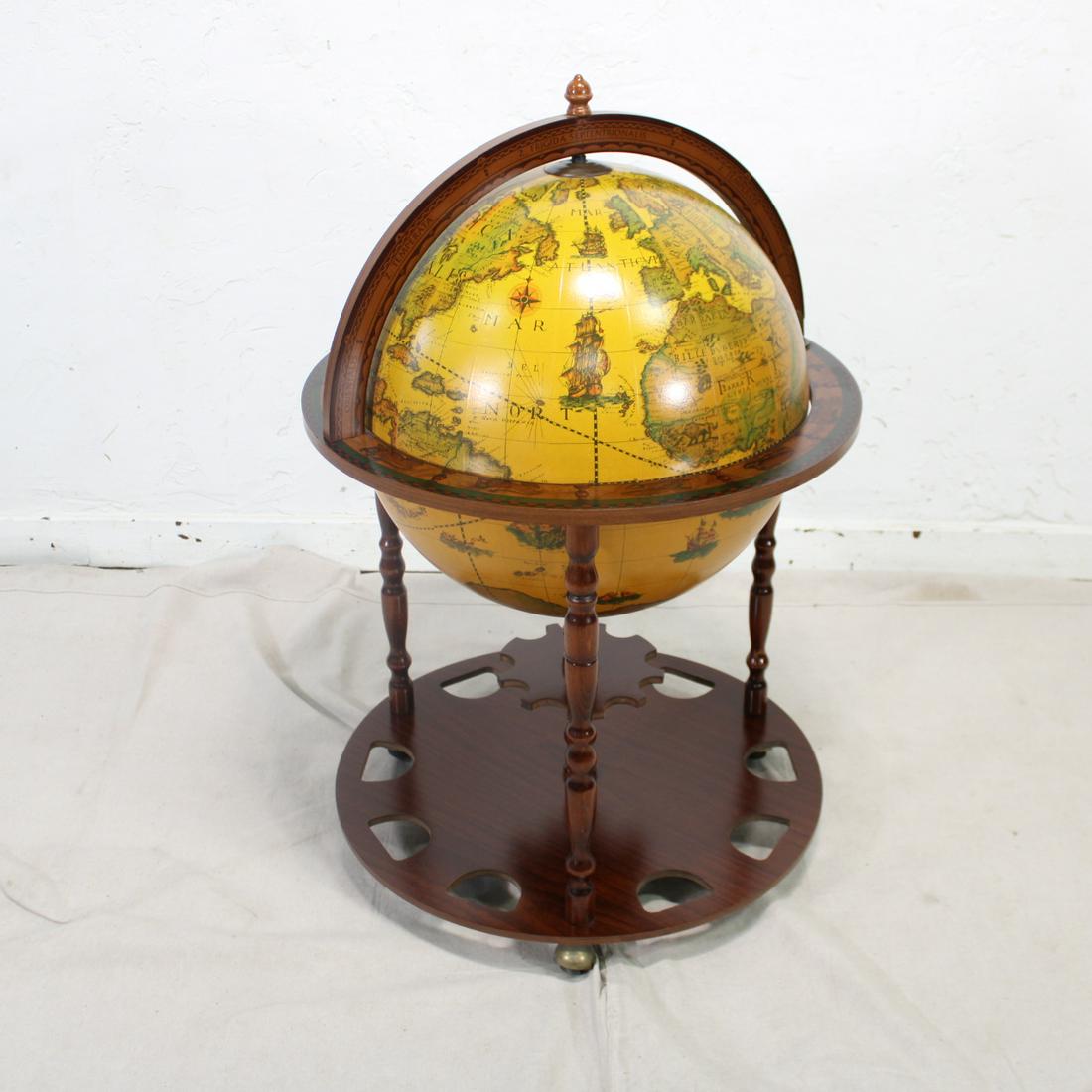 Rolling Globe Cocktail Cart (1 of 6)