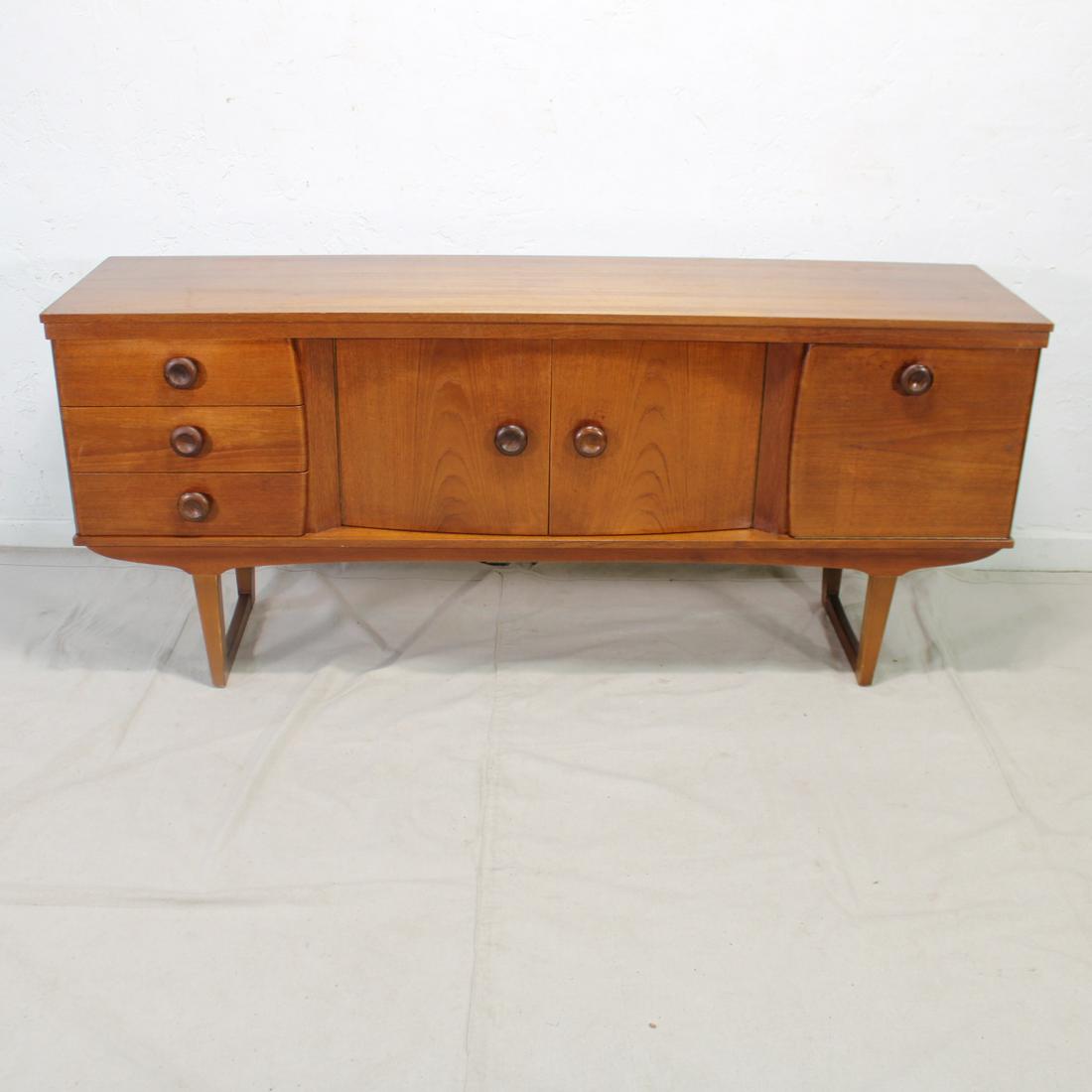Mid Century Teak Sideboard with Circular Handles (1 of 7)