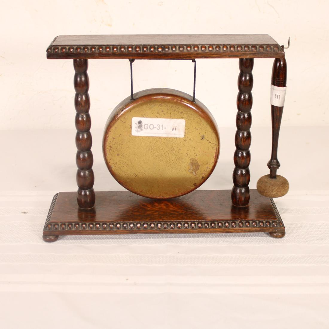 Oak & Brass Gong From England (1 of 4)