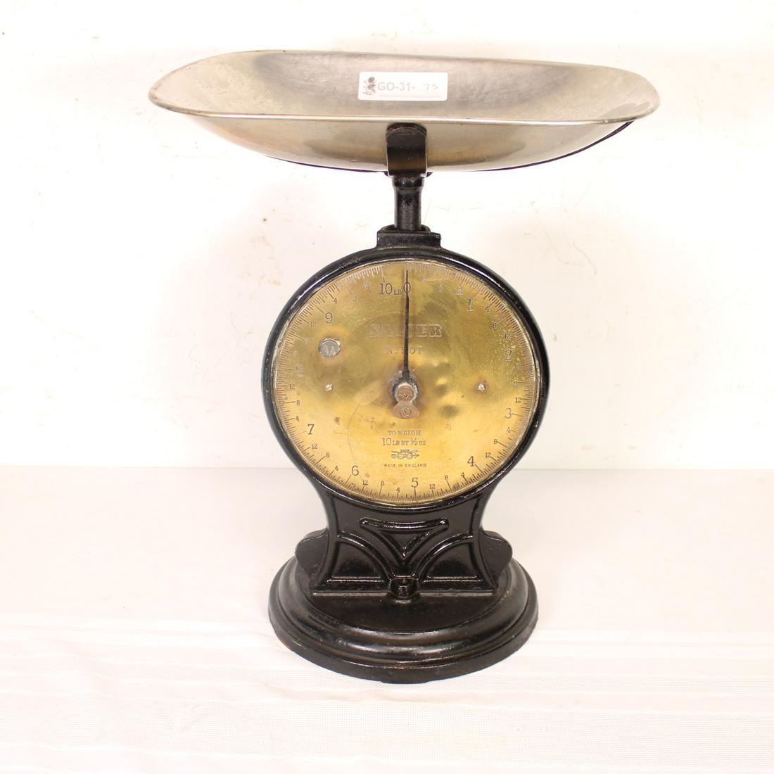 Large Kitchen Scale with Brass Face " Salter " (1 of 5)