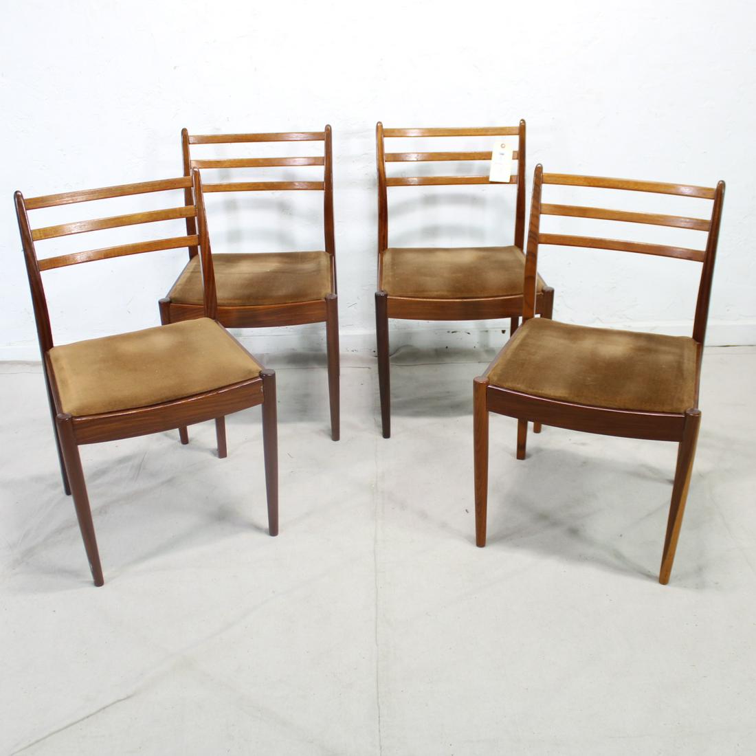 4 Mid Century Modern Ladder Back Dining Chairs By (1 of 6)