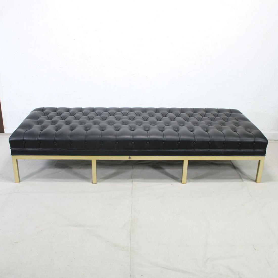 Large Button Tufted Bench (1 of 4)