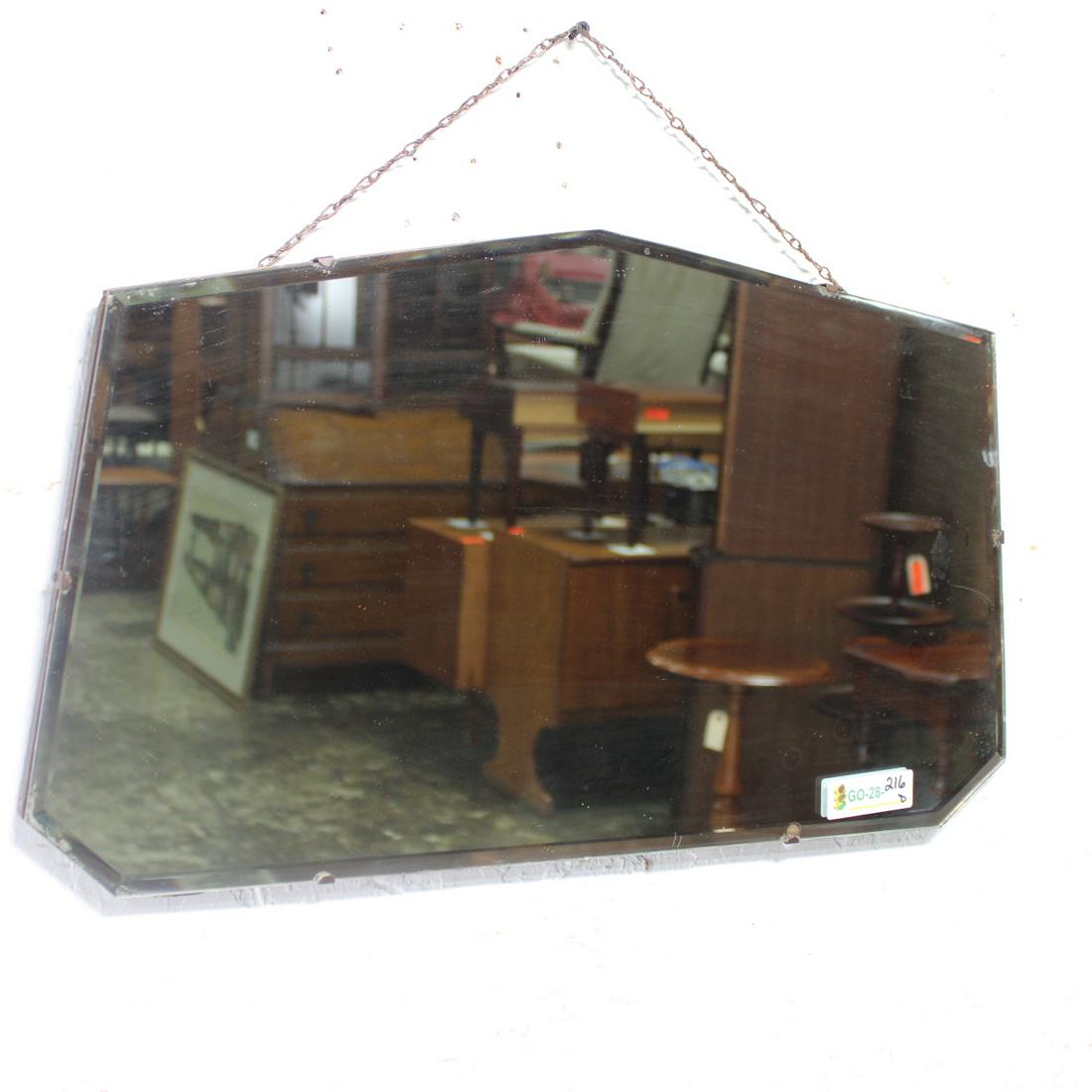 English Unframed Beveled Mirror (1 of 4)