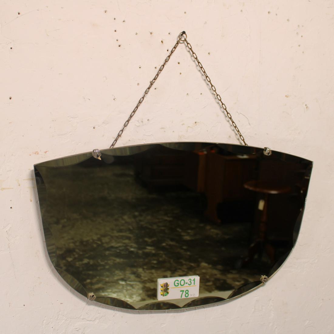 English Unframed Beveled Mirror - Shield Shaped (1 of 3)