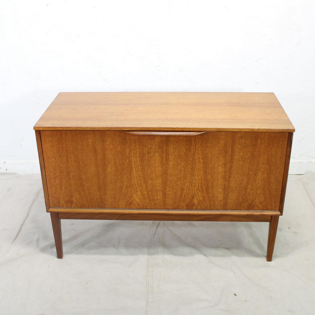 Mid Century Modern Teak Drop Front Record Cabinet (1 of 5)