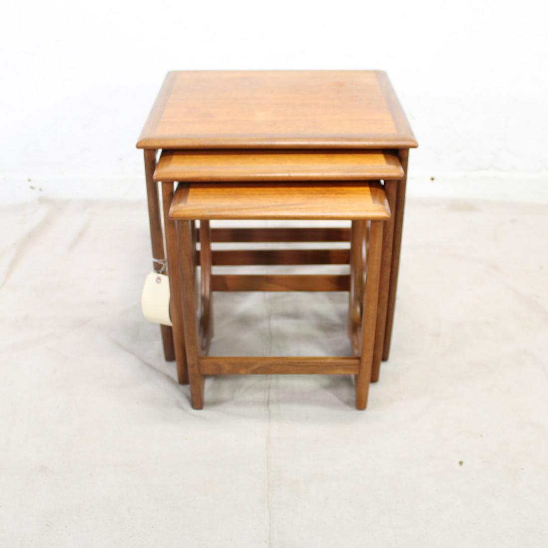 Mid Century Modern Astro Nest By G-plan: This Danish Modern Style Teak nest is British and made by Mid Century Modern Furniture Maker G Plan ( Gplan ) - 21 tall x 20 wide x 20 deep