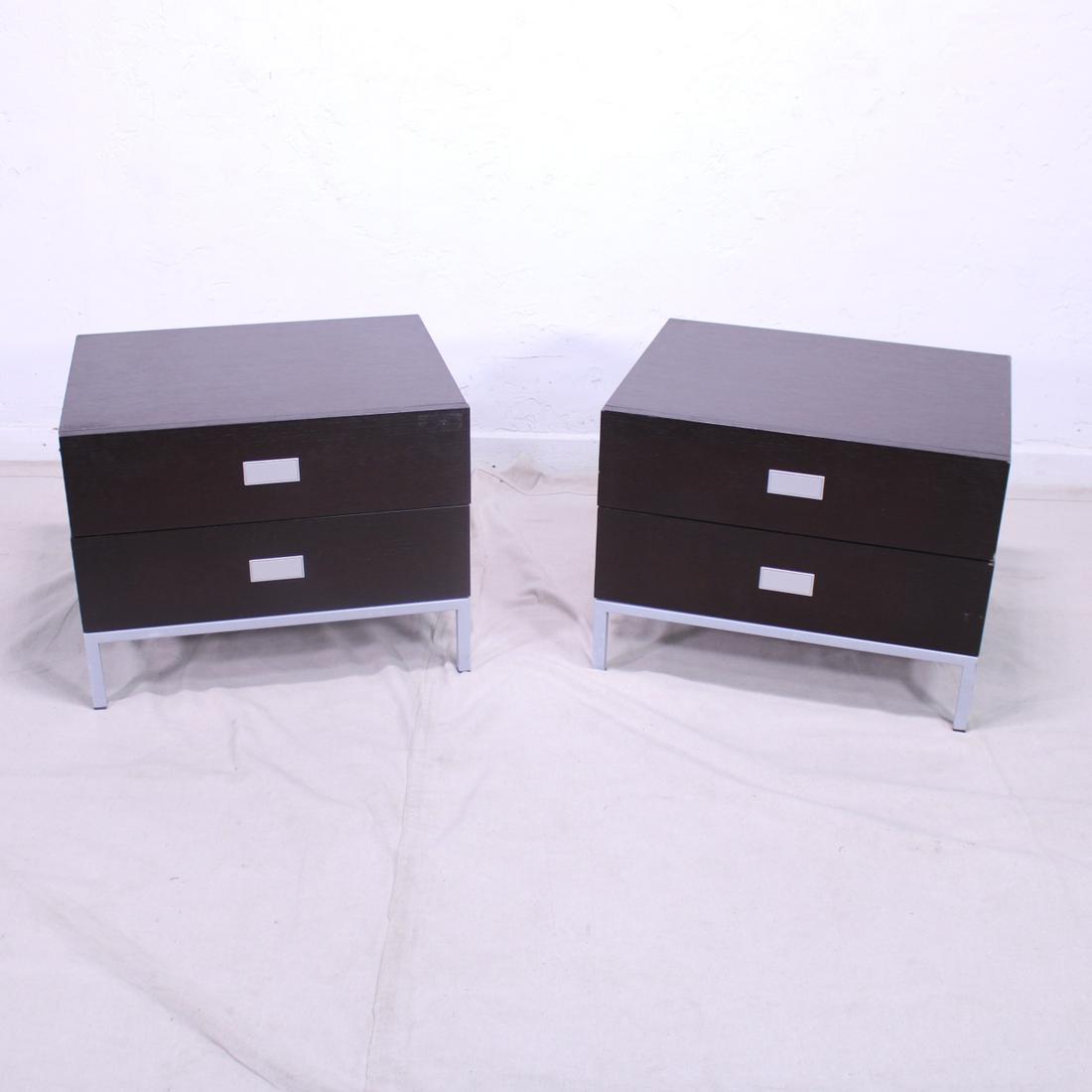 Pair of Modern Night Stands - Custom Made in Houston, (1 of 6)