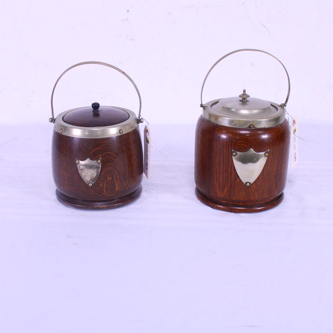 Two British Biscuit Barrels with Lids & Liners #3 (1 of 3)