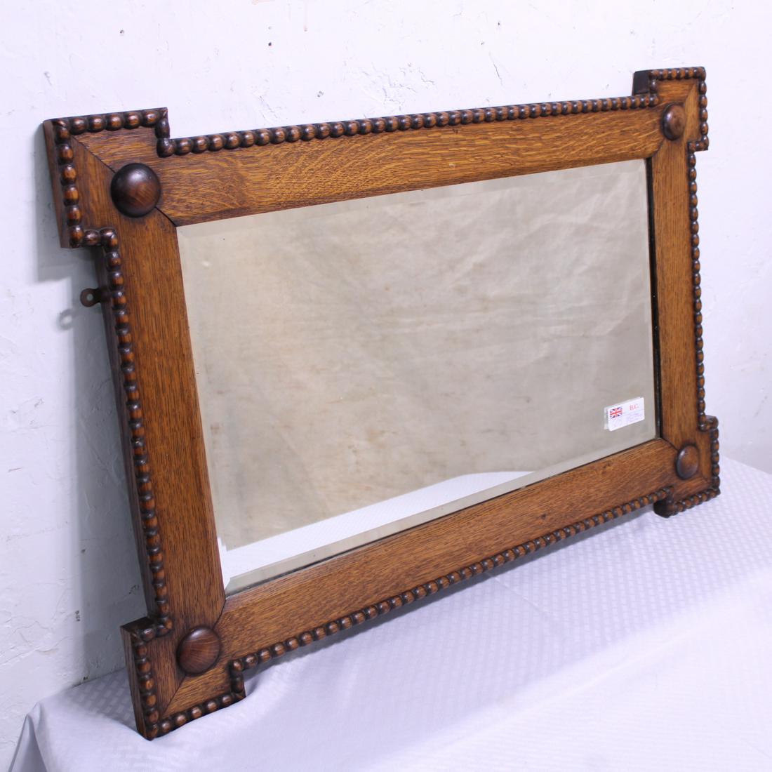 Jacobean Oak Framed Mirror #2 (1 of 4)