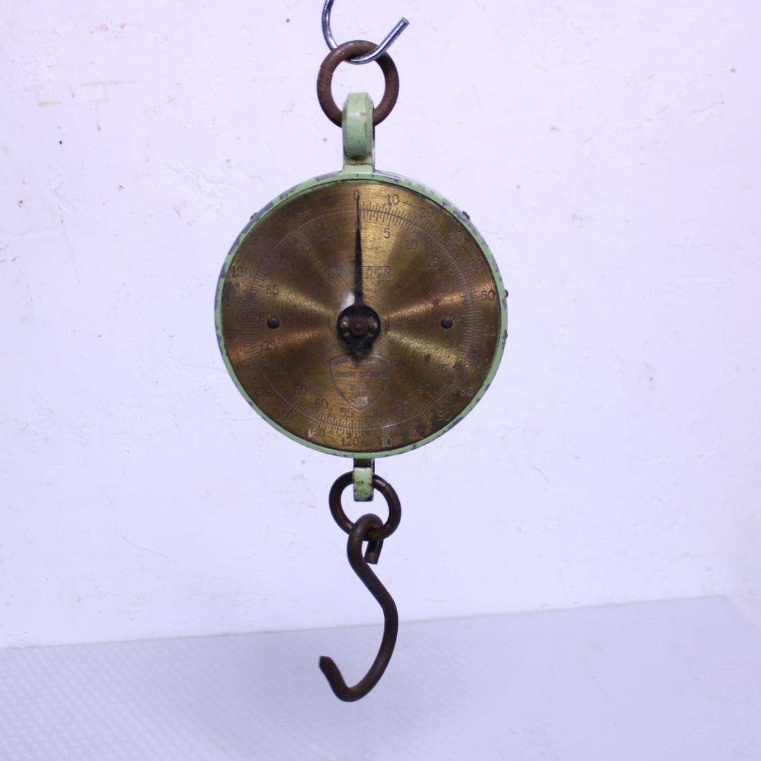 Hanging Salter Scale with Round Brass Face #1 (1 of 4)