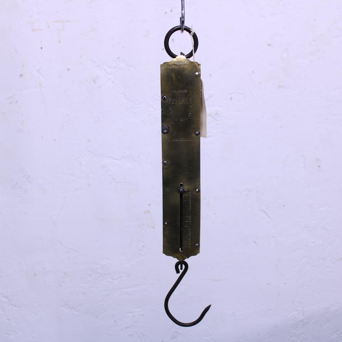 Hanging Salter Scale with Rectangular Brass Face #3 (1 of 4)