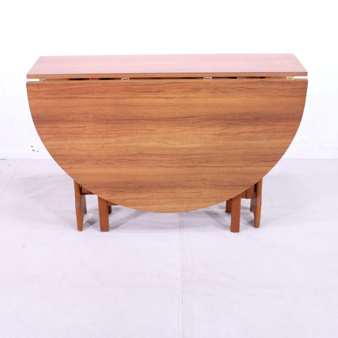 Mid Century Modern Oval Teak Drop Leaf (1 of 4)
