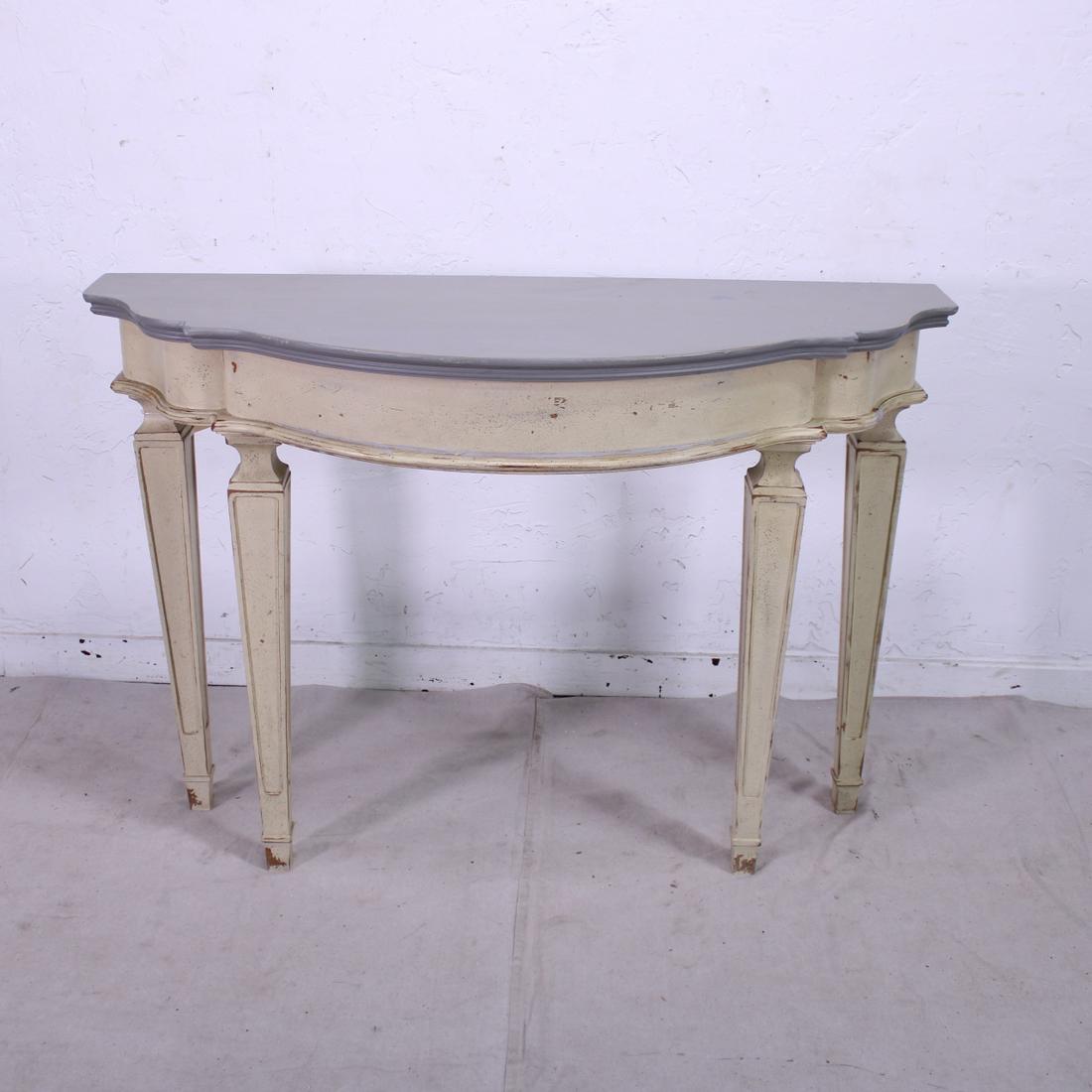 Painted Demi Lune / Half Moon Hall Table (1 of 5)