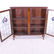 British Display Cabinet with Stained Glass Doors in Oak - 2