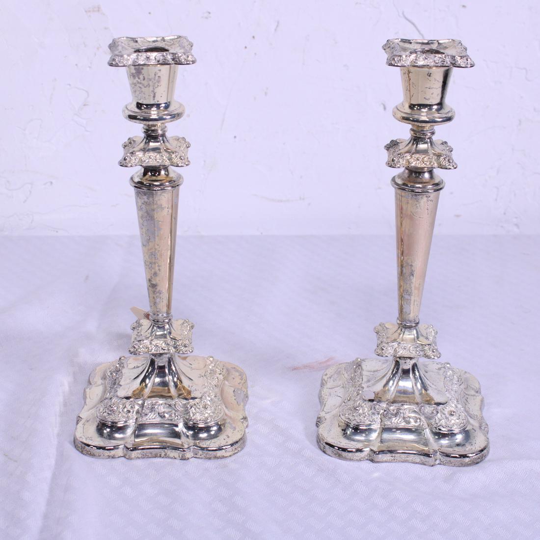 Pair of Silver Plate Candlesticks #1 (1 of 3)