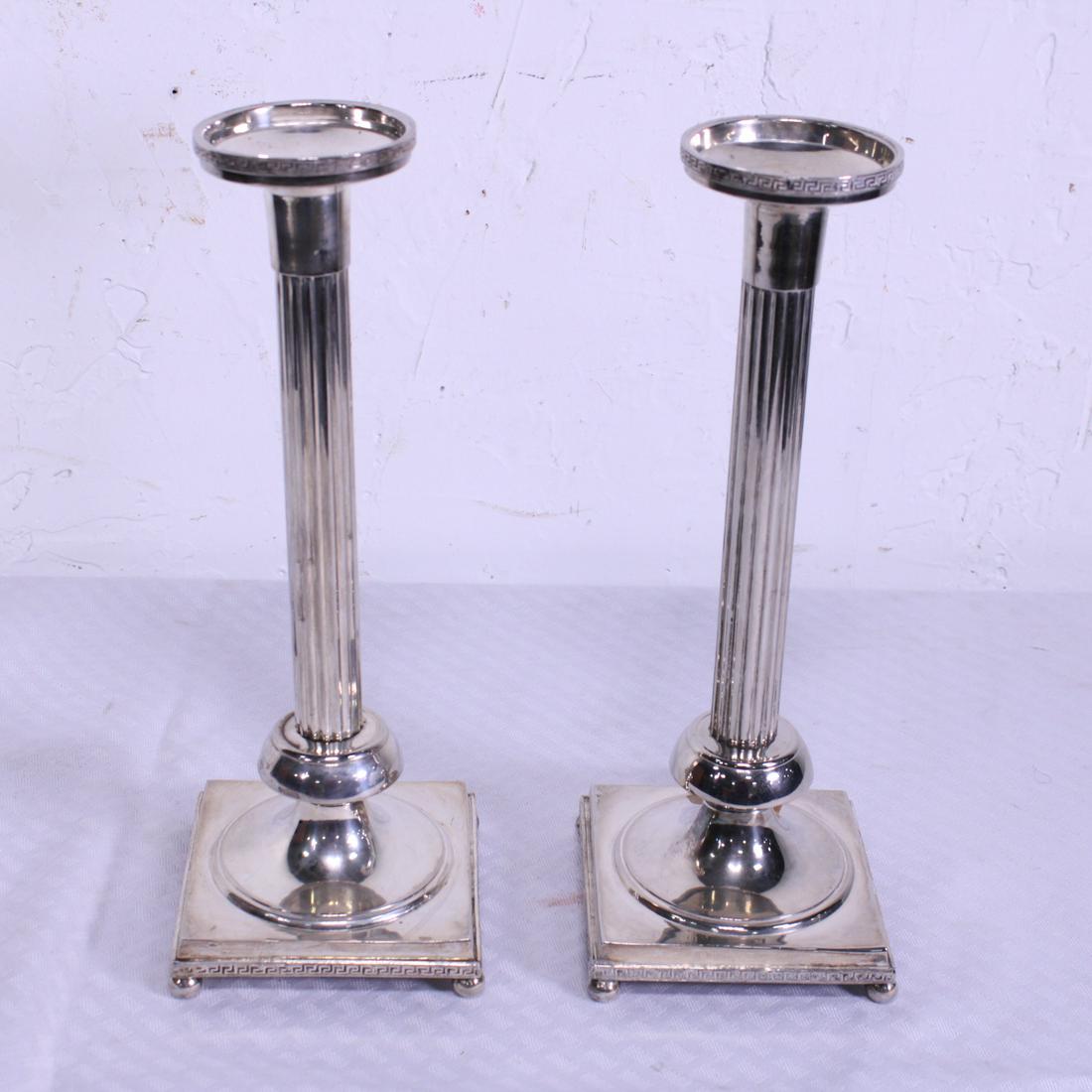 Pair of Silver Plate Candlesticks #2 (1 of 3)