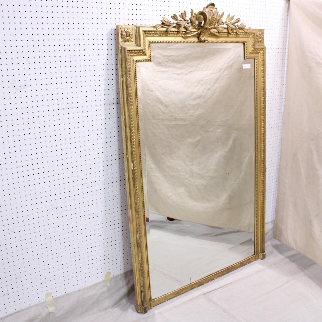 Tall Napoleon III French Gold Gilt Mirror (1 of 8)