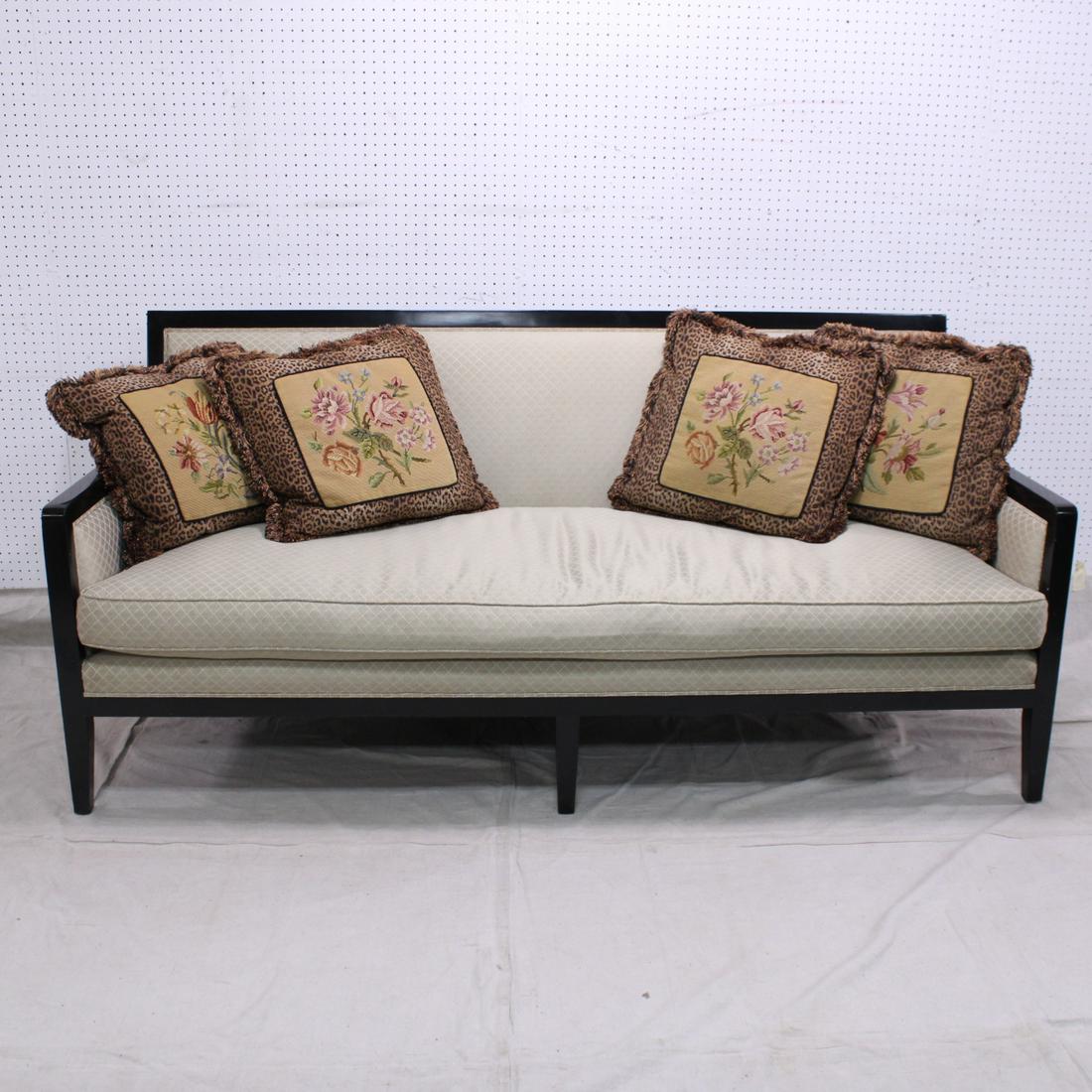 Ebonized Biedermeier Style Sofa With Needle Point (1 of 6)