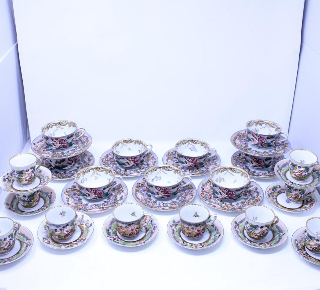 Late 19th C. Capodimonte Coffee & Demitasse Cups & (1 of 12)