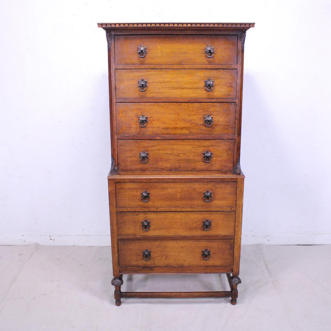 British Oak Chest on Chest (1 of 9)