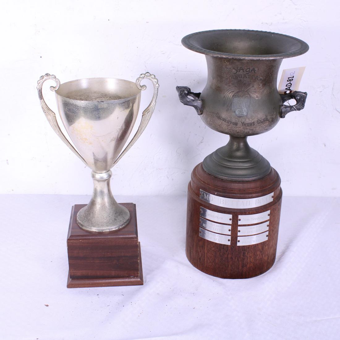 2 Galveston Area Trophies on Wood Bases (1 of 6)
