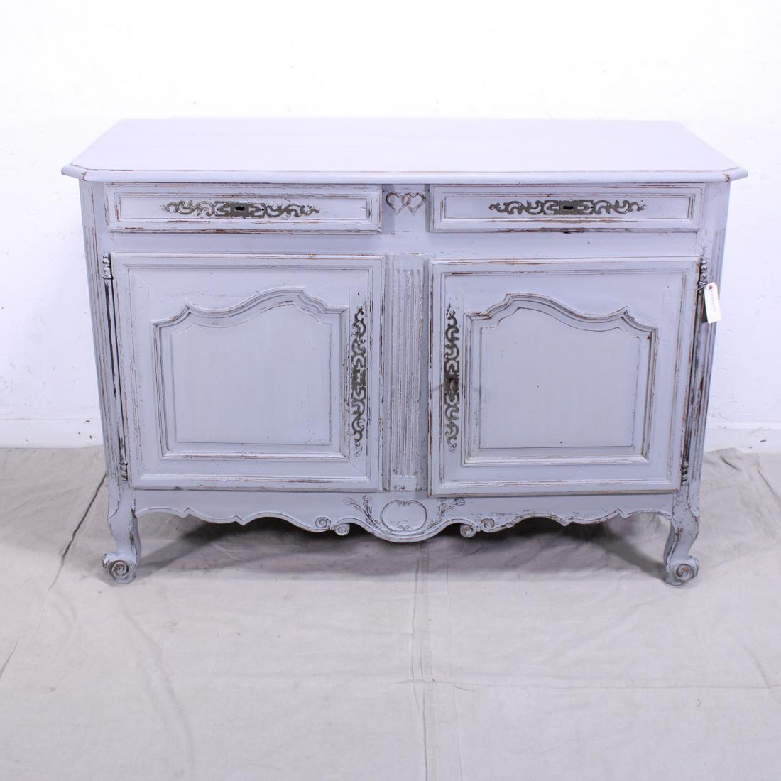 Louis XV  Painted Server In Pine & Walnut (1 of 7)