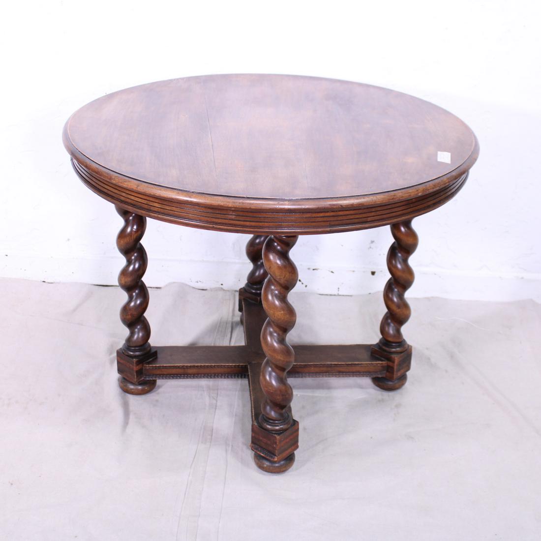 Louis XIII Round Barley Twist French Table in Walnut (1 of 4)
