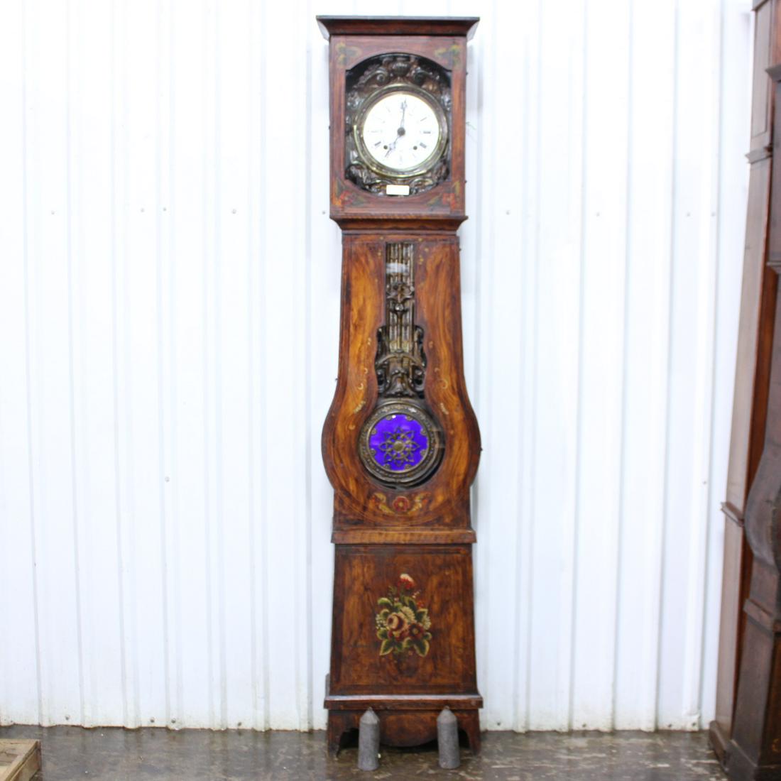 French Grandfather /  Banjo Clock - Floral Motif #1 (1 of 8)