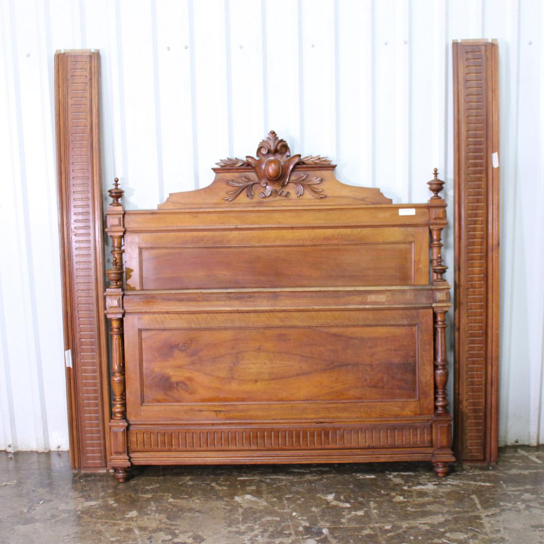 Louis XVI  Carved French Bed in Walnut (1 of 5)