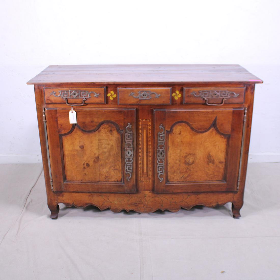 Louis XV French Sideboard In Cherry with Inlay (1 of 9)