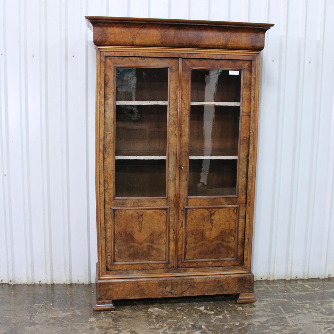 Louis Philippe French Bookcase in Walnut (1 of 7)