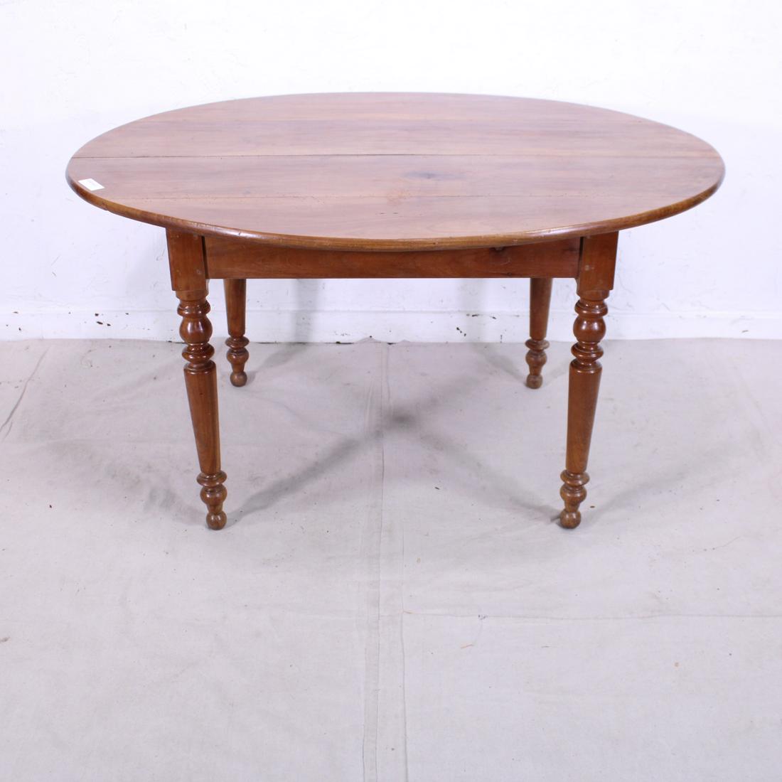 Oval Rustic French Dining Table with a Drawer in Oak (1 of 5)