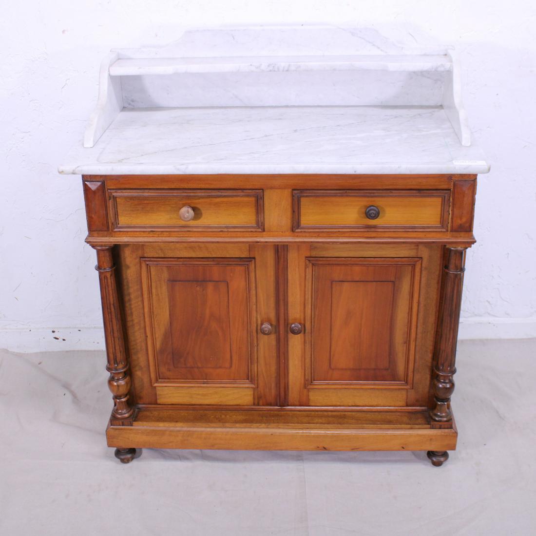 Louis XVI French Marble Topped Washstand in in Walnut (1 of 6)